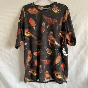 NEFF NWT Short Sleeve T-Shirt Black Express Multicolor Songbirds Cut N’Sew XXL
